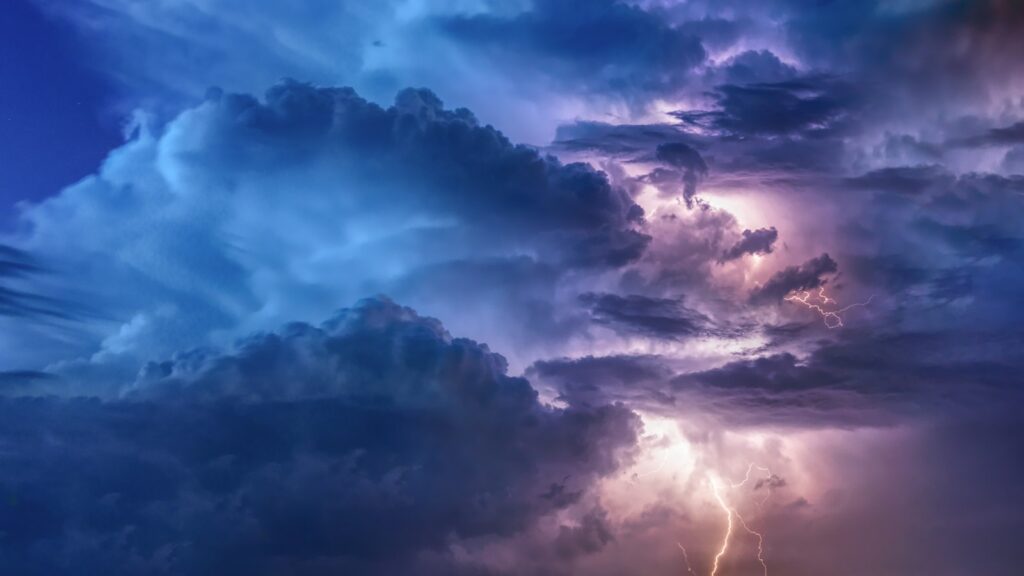 Dark storm clouds with lightning – the storm of anger and resentment